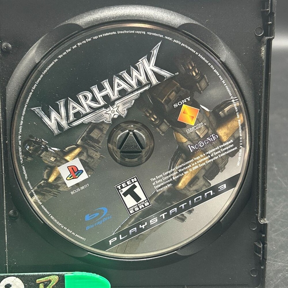 Warhawk (PlayStation 3, 2007) PS3 Blu-ray DISC ONLY